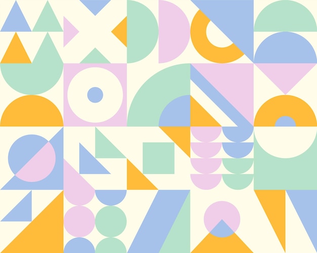 Vibrant Geometric Shapes in Pastel Hues | Jiffy Designs