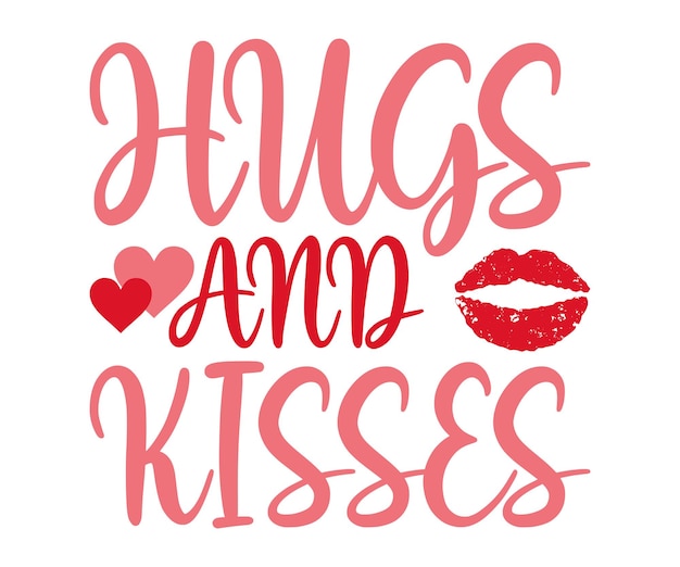 Vibrant Handwritten Lettering with Hearts and Kisses | Jiffy Designs