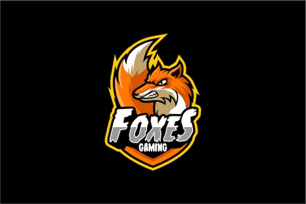 Fierce and Fiery Foxes Gaming Logo on Dark Background | Jiffy Designs