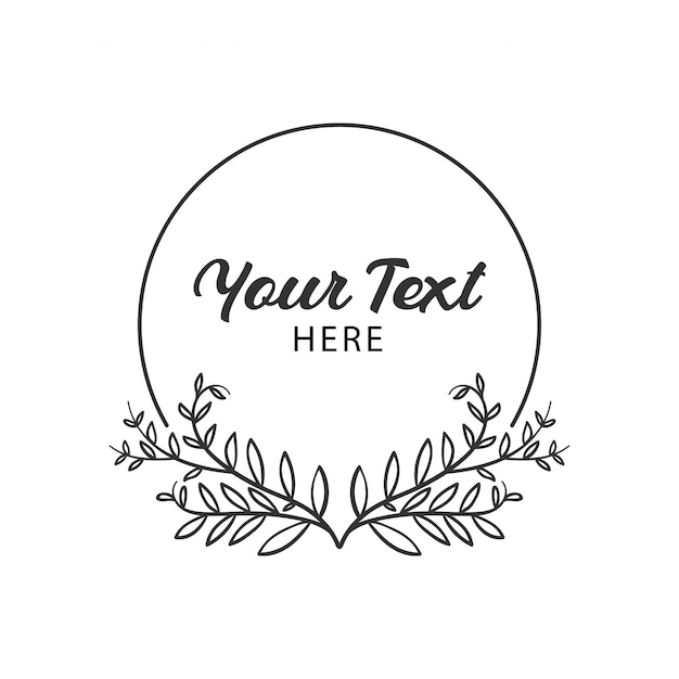 Elegant Circular Floral Frame with Custom Text Space | Jiffy Designs
