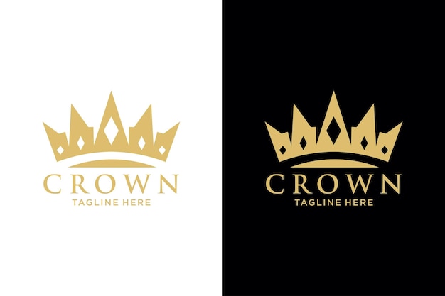 Elegant Golden Crown with Regal Silhouette | Jiffy Designs
