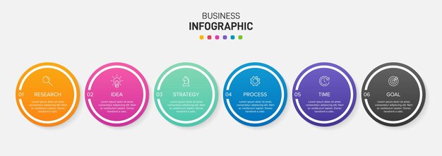 Vibrant Circular Infographic with Concise Business Icons | Jiffy Designs