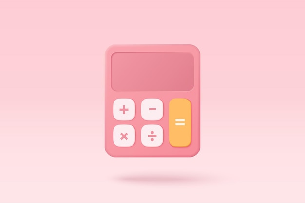 Minimalist Pink Calculator with Vibrant Buttons | Jiffy Designs