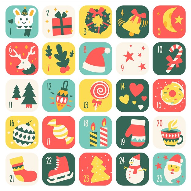 Festive Icons: A Vibrant Collection of Holiday Symbols and Designs ...
