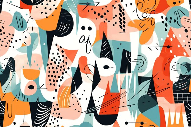 Vibrant Abstract Shapes and Patterns in Retro Style | Jiffy Designs