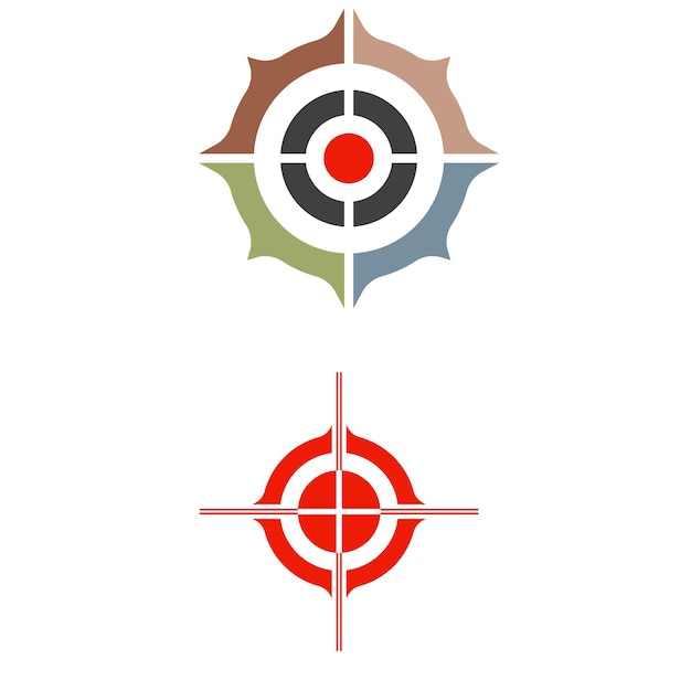Vibrant Compass Rose Design with Bullseye Targets | Jiffy Designs