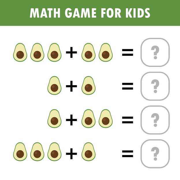 Avocado Math: Fun Counting and Addition for Kids | Jiffy Designs