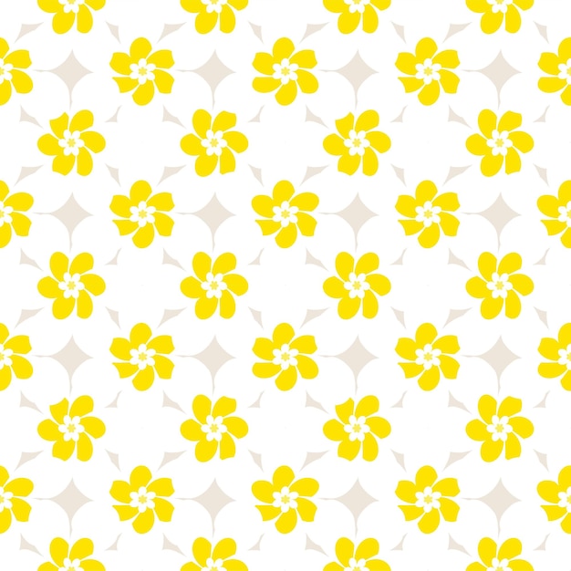 Vibrant Yellow Floral Pattern | Jiffy Designs