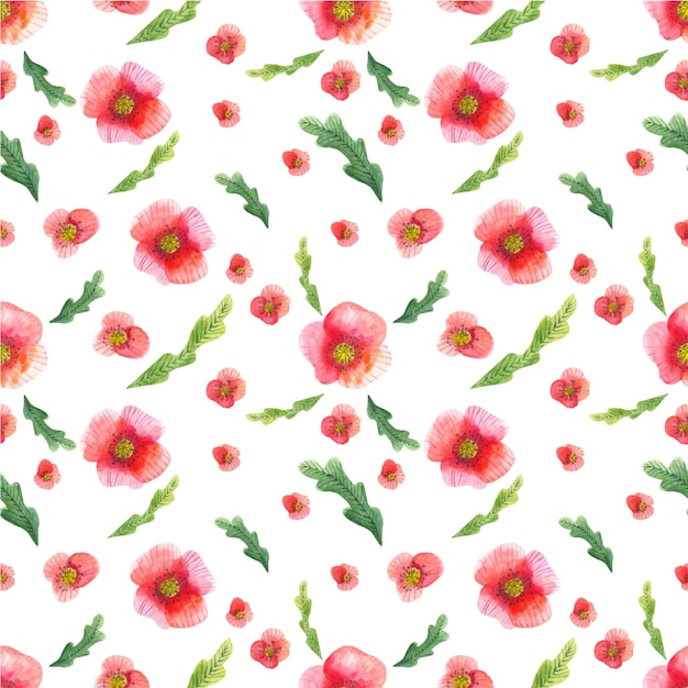 Vibrant Floral Pattern with Hibiscus Blooms and Leaves | Jiffy Designs