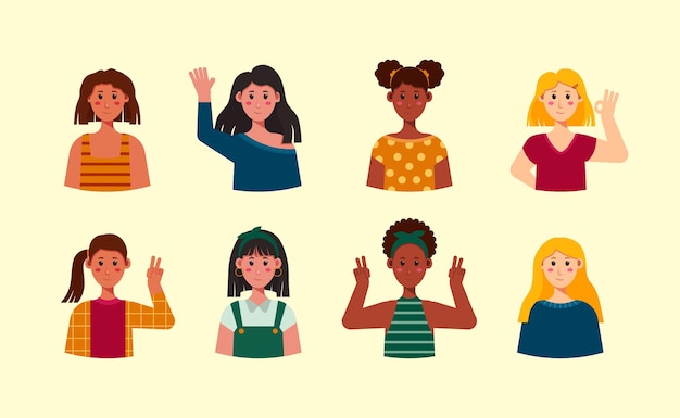 Diverse Portraits of Joyful, Expressive Young Women | Jiffy Designs