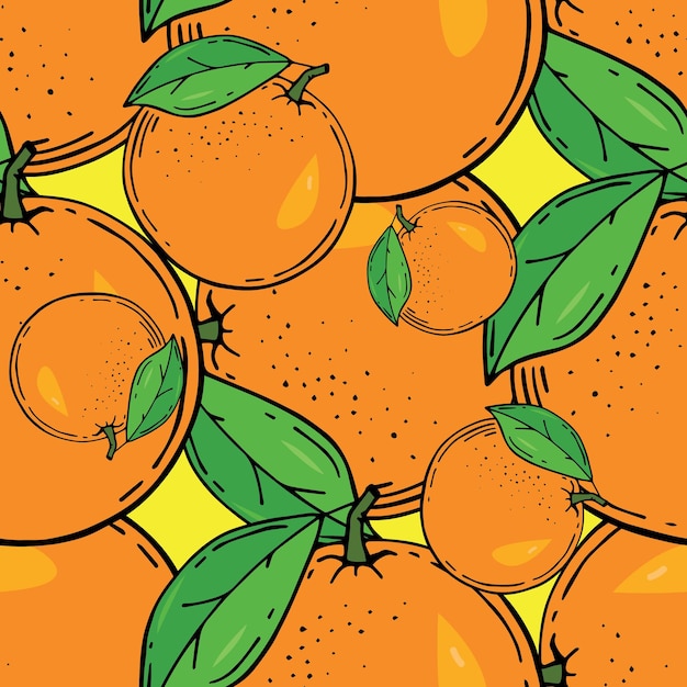 Vibrant Citrus Burst: Juicy Oranges and Leaves | Jiffy Designs