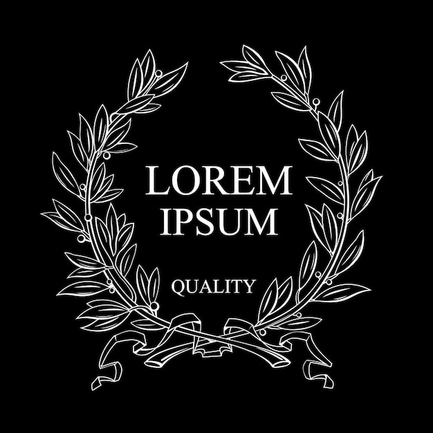 Elegant Laurel Wreath with Timeless Typography | Jiffy Designs