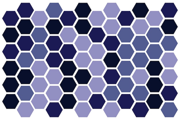 Captivating Geometric Hexagon Mosaic in Shades of Navy and Lavender ...