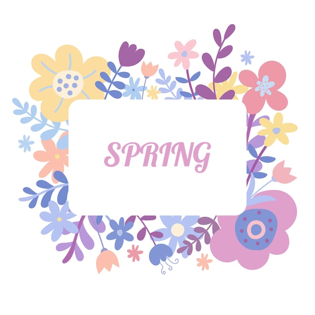 Vibrant Spring Floral Frame with Handwritten Text | Jiffy Designs