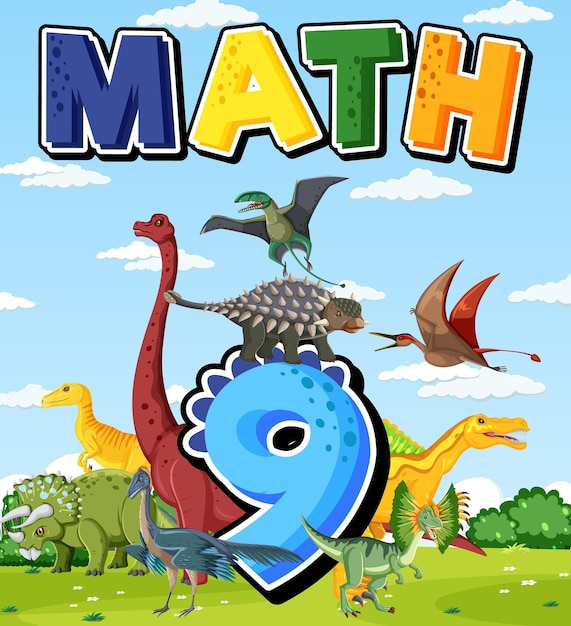 Colorful Math with Playful Dinosaurs in a Lush Landscape | Jiffy Designs