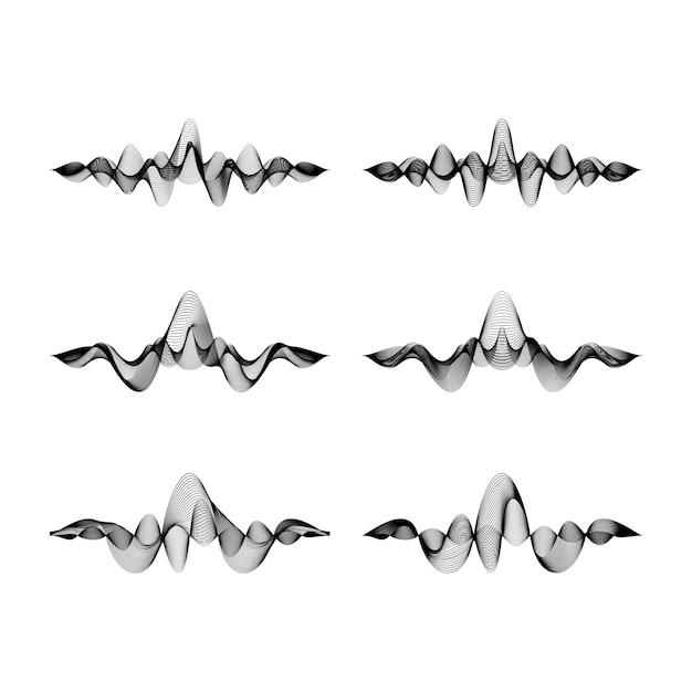Monochrome Waveform Abstractions with Organic Textures | Jiffy Designs