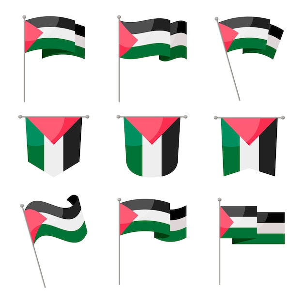 Diverse Collection of Vibrant Palestinian Flag Designs | Jiffy Designs