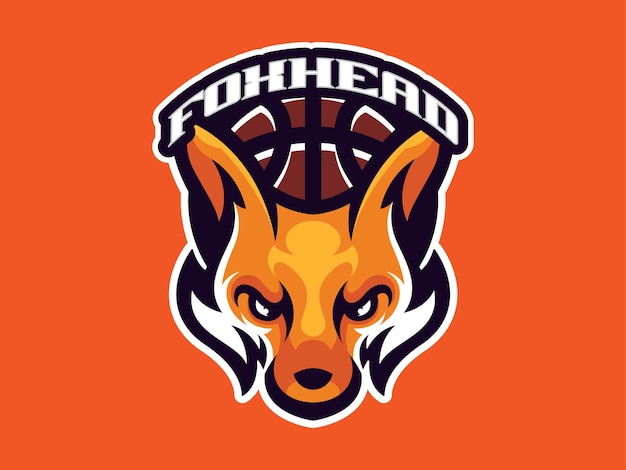 Fierce Fox Mascot Logo with Flaming Basketball | Jiffy Designs