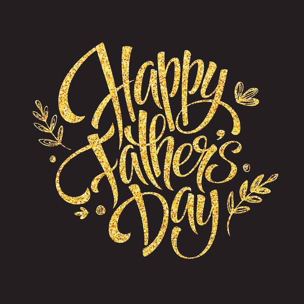 Sparkling Golden Text Celebrates Father's Day | Jiffy Designs