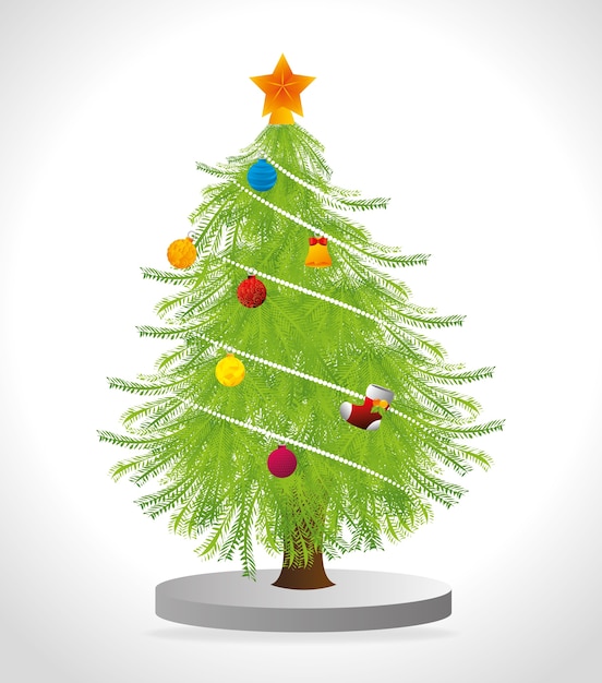 Vibrant Christmas Tree Design with Colorful Ornaments and Star | Jiffy ...