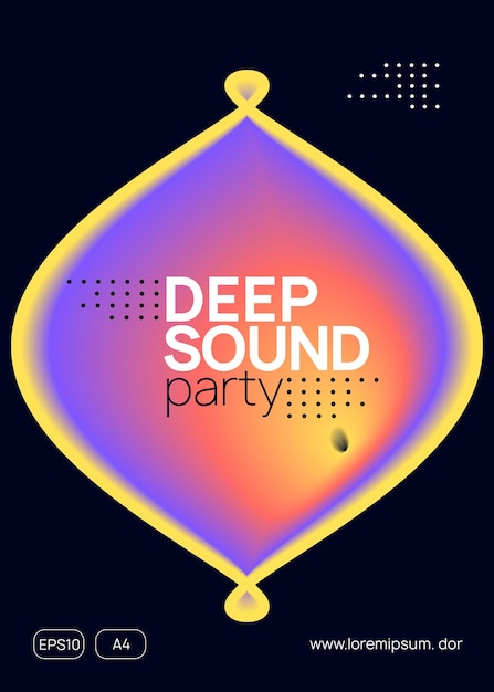 Vibrant Deep Sound Party Invitation with Glowing Shapes | Jiffy Designs