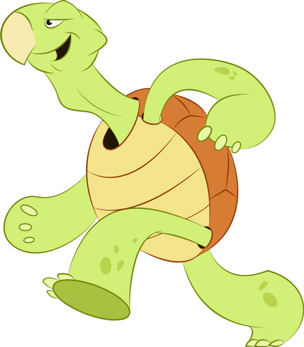 Vector Image Of A Very Fast Turtle Which Wants To Win The Race | Jiffy ...