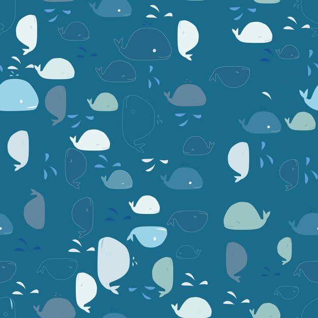 Whimsical Aquatic Pattern with Playful Shapes and Textures | Jiffy Designs