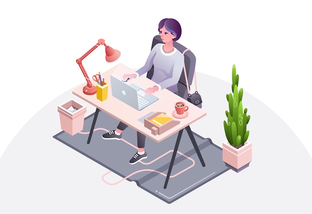 Vibrant Freelance Workspace with Cozy Accents | Jiffy Designs