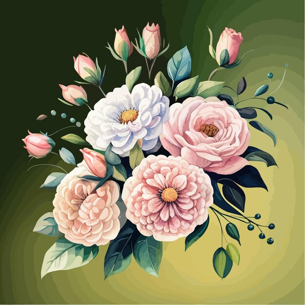 Vibrant Floral Bouquet of Delicate Roses and Dahlias | Jiffy Designs