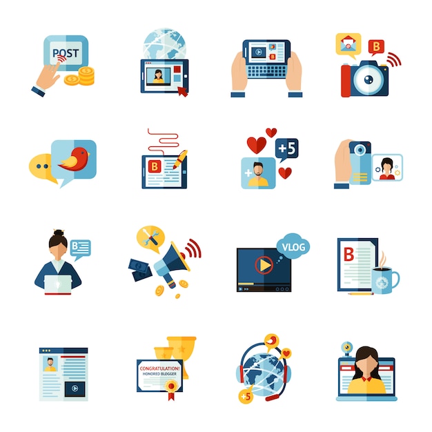 Diverse Collection of Modern Social Media and Communication Icons ...