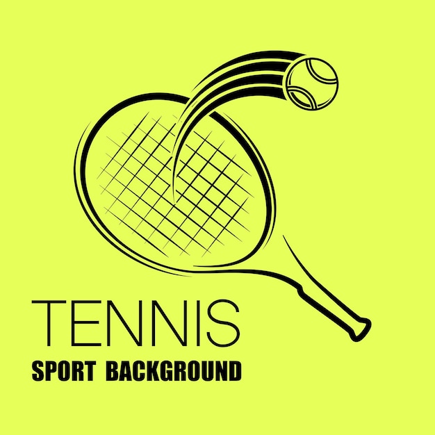 Iconic Tennis Racket and Ball Silhouette on Vibrant Background | Jiffy ...