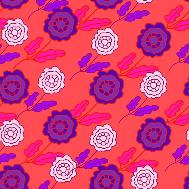 Vibrant Floral Pattern with Playful Shapes | Jiffy Designs