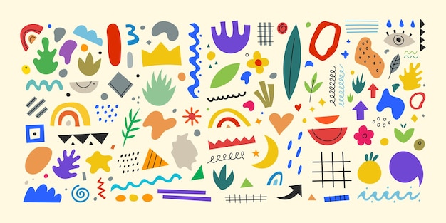 Vibrant Assortment of Playful Shapes and Symbols | Jiffy Designs