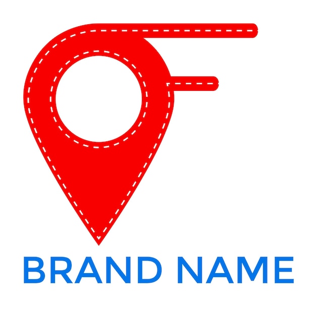 Vibrant Red Location Marker with Brand Name Emblem | Jiffy Designs