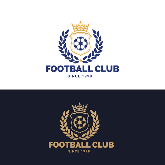 Iconic Football Club Emblem with Royal Crown and Soccer Ball | Jiffy ...