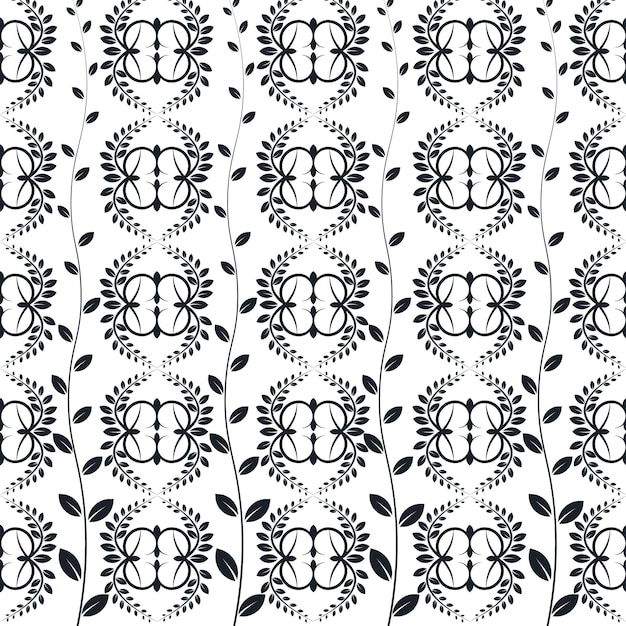 Elegant Floral Tapestry in Black and White | Jiffy Designs
