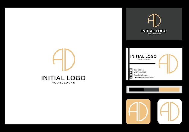 Elegant Monogram Logo with Sleek Gold Accents | Jiffy Designs