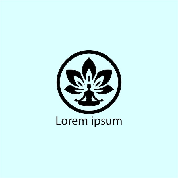 Elegant Lotus Flower Emblem in Minimalist Black and White | Jiffy Designs