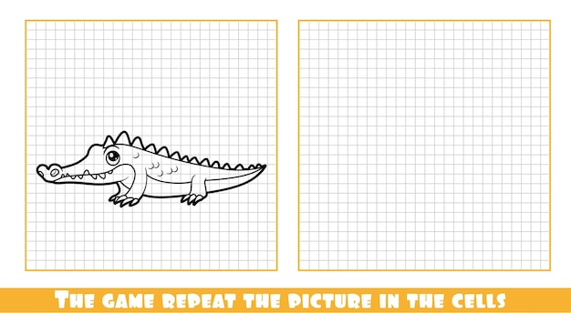 Cute Cartoon Alligator Repeating Grid Pattern Collection | Jiffy Designs