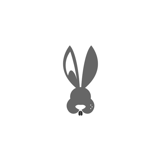 Minimalist Rabbit Head Graphic Icon | Jiffy Designs