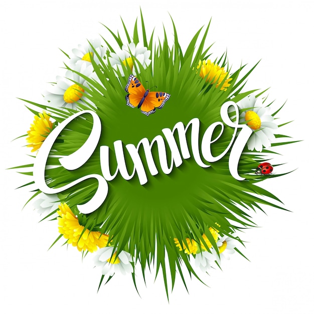 Vibrant Summer Floral Design with Butterfly and Typography | Jiffy Designs