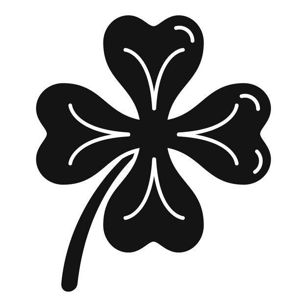Stylized Black and White Clover-Shaped Graphic Design Element | Jiffy ...