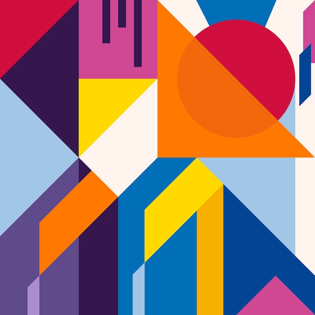 Vibrant Geometric Shapes in Bold Primary Colors | Jiffy Designs
