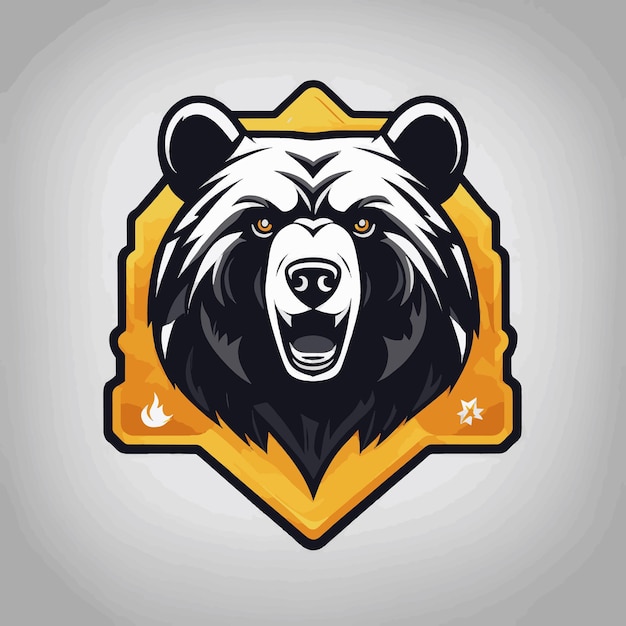 Majestic Bear Emblem with Regal Crown | Jiffy Designs