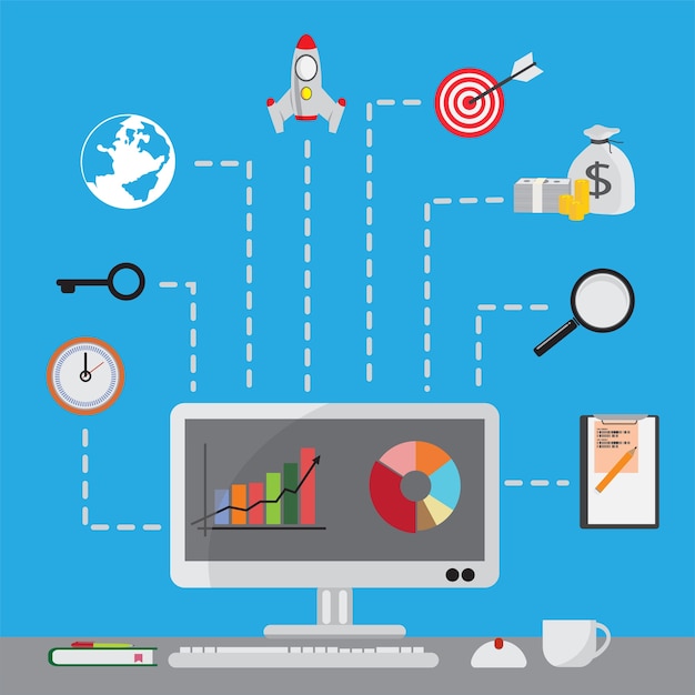 Vibrant Workspace: Productivity Tools and Analytics Dashboard | Jiffy ...