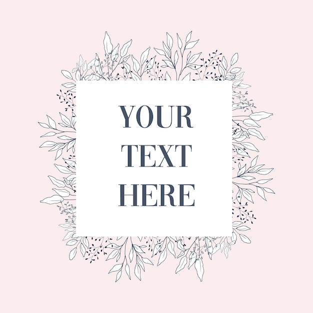 Elegant Floral Frame with Customizable Text | Jiffy Designs
