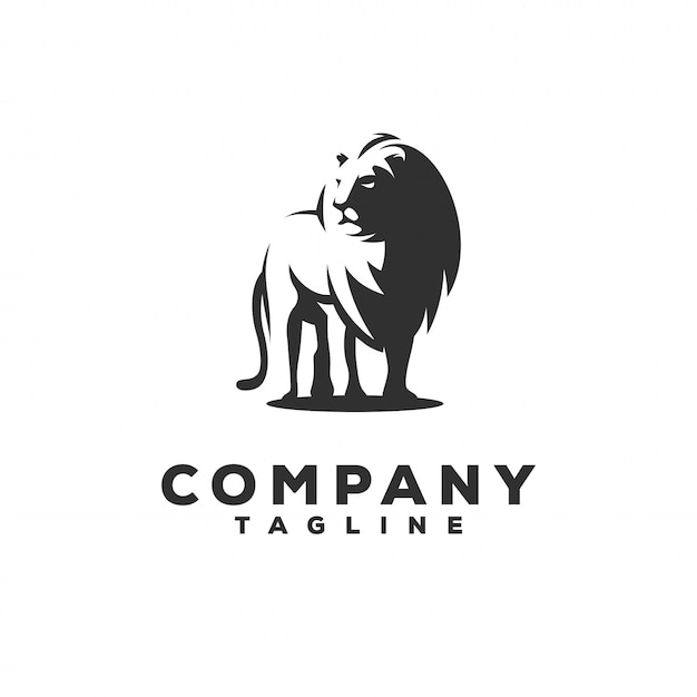 Majestic Lion Silhouette in Striking Monochrome Design | Jiffy Designs