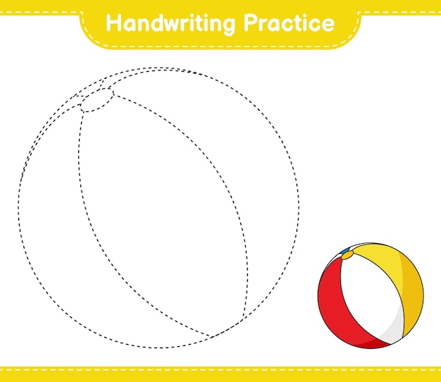 Vibrant Beach Ball for Handwriting Practice | Jiffy Designs