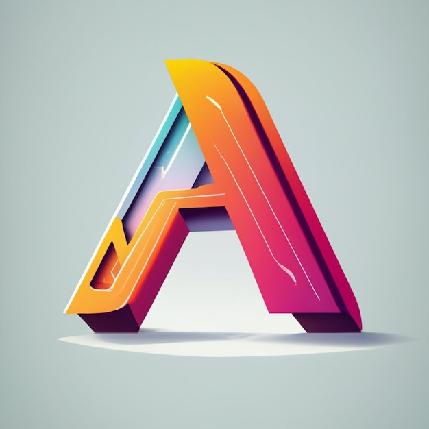 Vibrant 3D Letter A with Overlapping Gradient Shapes | Jiffy Designs