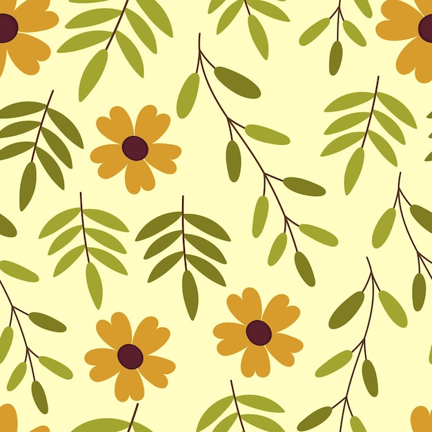Vibrant Floral Pattern with Lush Leaves and Blooms | Jiffy Designs